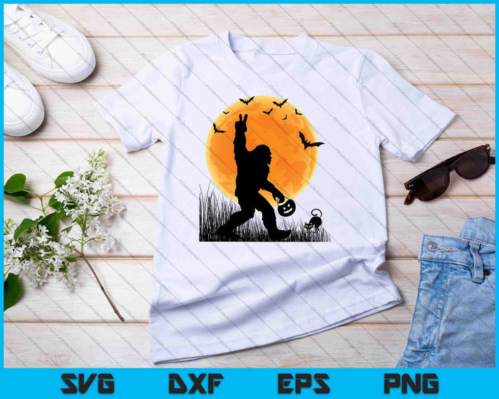 Grappige Halloween Rocking Sasquatch Bigfoot SVG PNG snijden afdrukbare bestanden Grappige Halloween Rocking Sasquatch Bigfoot SVG PNG snijden afdrukbare bestanden