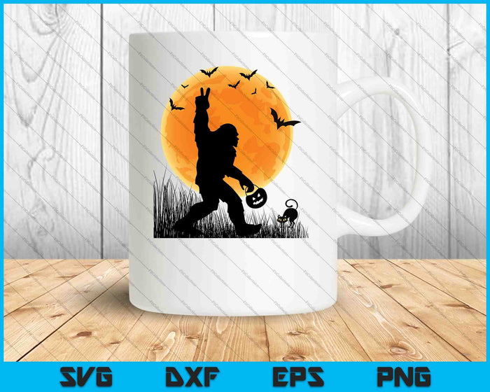 Grappige Halloween Rocking Sasquatch Bigfoot SVG PNG snijden afdrukbare bestanden Grappige Halloween Rocking Sasquatch Bigfoot SVG PNG snijden afdrukbare bestanden