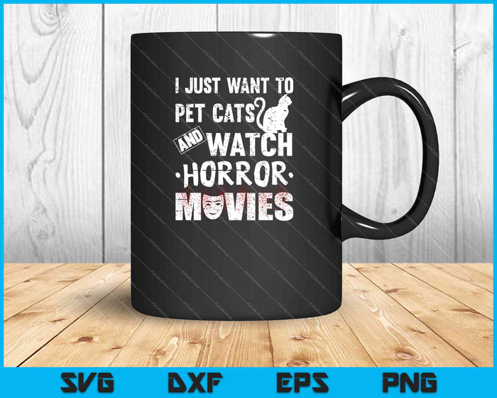 Funny Horror Movies Fan Scary Halloween Cat Pet Lovers SVG PNG Cutting Printable Files Funny Horror Movies Fan Scary Halloween Cat Pet Lovers SVG PNG Cutting Printable Files