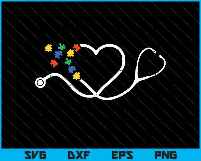Funny Nurse Autism Puzzle Stethoscope Heart SVG PNG Cutting Printable Files Funny Nurse Autism Puzzle Stethoscope Heart SVG PNG Cutting Printable Files