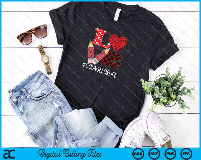 Funny Plaid Heart LOVE Counselor Valentine Day Christmas SVG PNG Cutting Printable Files Funny Plaid Heart LOVE Counselor Valentine Day Christmas SVG PNG Cutting Printable Files