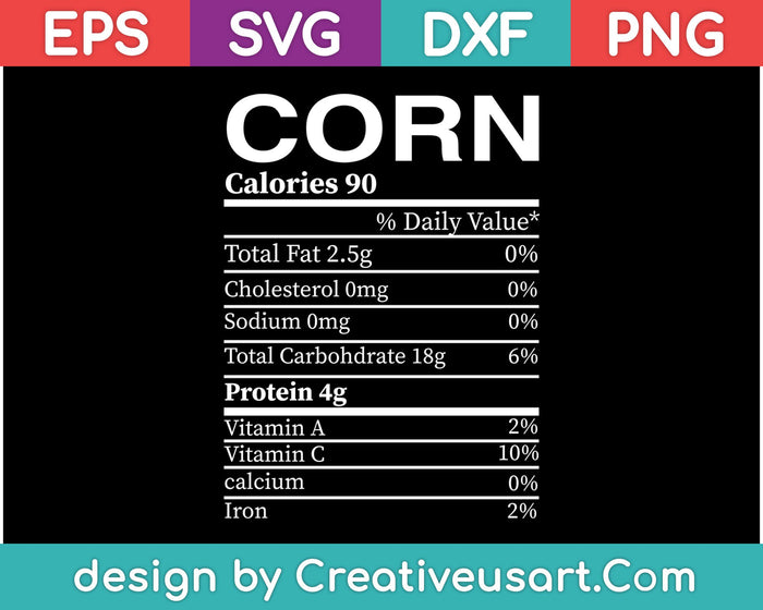 Funny Corn Nutrition Thanksgiving Svg, Png Cutting Printable Files Funny Corn Nutrition Thanksgiving Svg, Png Cutting Printable Files
