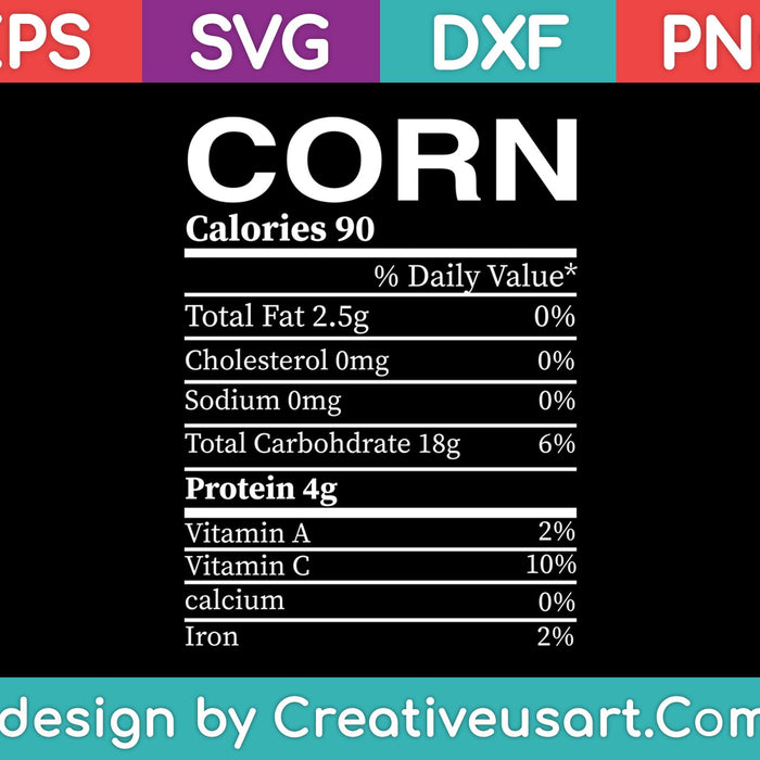 Funny Corn Nutrition Thanksgiving Svg, Png Cutting Printable Files Funny Corn Nutrition Thanksgiving Svg, Png Cutting Printable Files