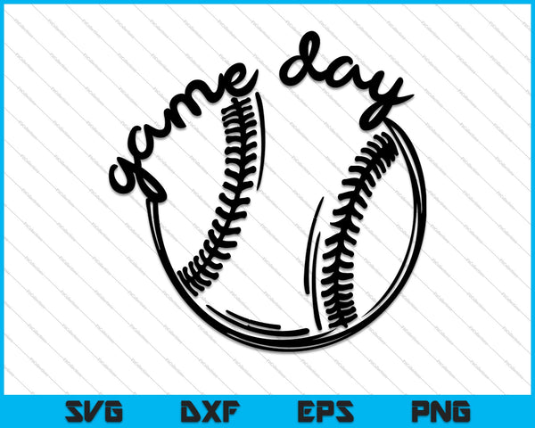 Game day Baseball, Softball, Sketch Design SVG PNG Cutting Printable Files