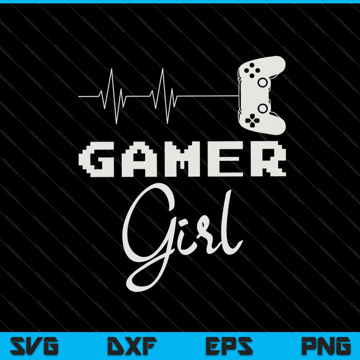 Gamer Girl Cute Heartbeat Gamer for Video Game Lovers SVG PNG Files Gamer Girl Cute Heartbeat Gamer for Video Game Lovers SVG PNG Files