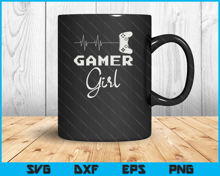 Gamer Girl Cute Heartbeat Gamer for Video Game Lovers SVG PNG Files Gamer Girl Cute Heartbeat Gamer for Video Game Lovers SVG PNG Files