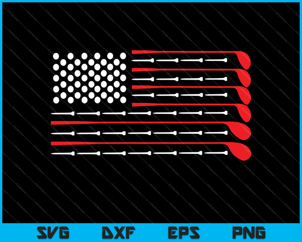 Golf Ball USA Flag Fathers Day Gifts SVG PNG Cutting Printable Files