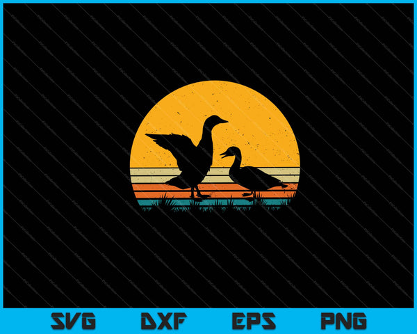 Goose Vintage Retro Funny SVG PNG Cutting Printable Files
