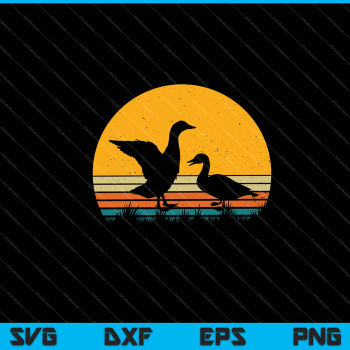 Goose Vintage Retro Funny SVG PNG Cutting Printable Files