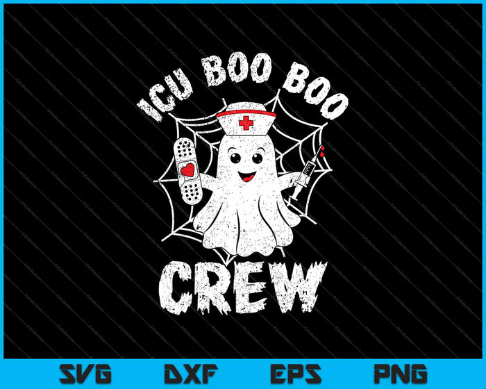 Halloween ICU Costume Women Men ICU Boo Boo Crew SVG PNG Cutting Printable Files Halloween ICU Costume Women Men ICU Boo Boo Crew SVG PNG Cutting Printable Files