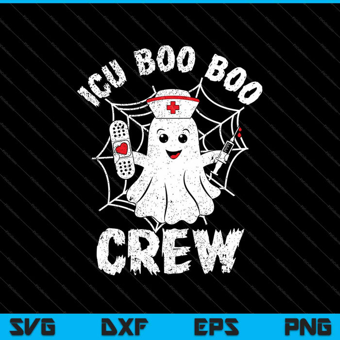 Halloween ICU Costume Women Men ICU Boo Boo Crew SVG PNG Cutting Printable Files Halloween ICU Costume Women Men ICU Boo Boo Crew SVG PNG Cutting Printable Files