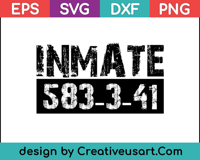 Halloween Inmate Jail SVG PNG Cutting Printable Files Halloween Inmate Jail SVG PNG Cutting Printable Files