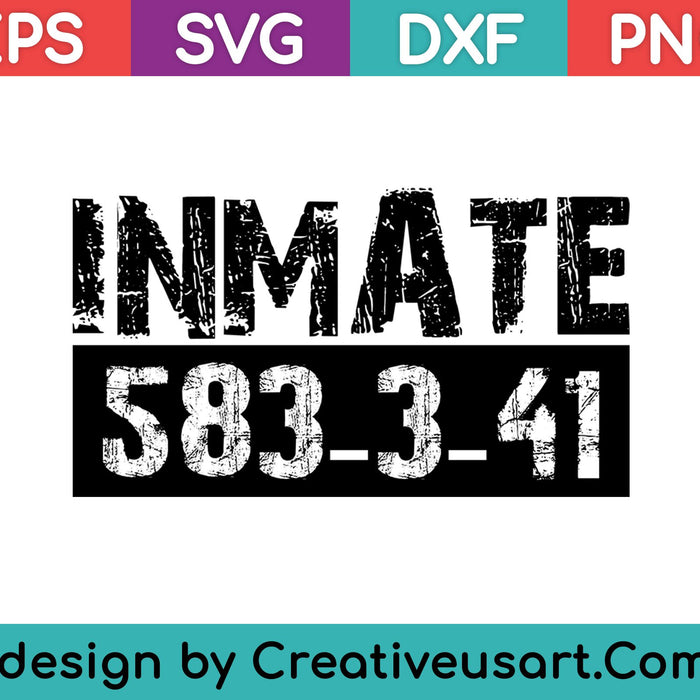 Halloween Inmate Jail SVG PNG Cutting Printable Files Halloween Inmate Jail SVG PNG Cutting Printable Files