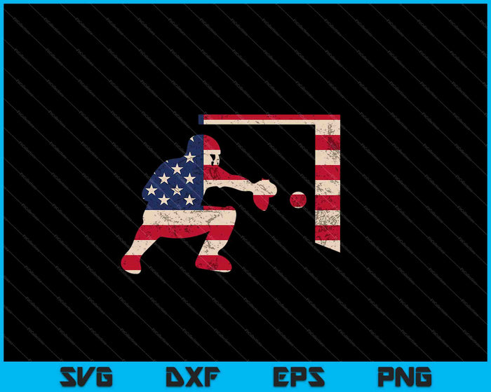 High School Baseball Catcher Gear American Flag SVG PNG Cutting Printable Files High School Baseball Catcher Gear American Flag SVG PNG Cutting Printable Files