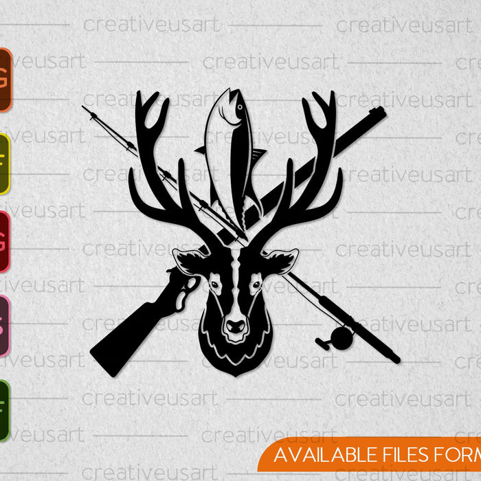 Hunting, Fishing, Hunting and Fishing Decals SVG PNG Cutting Printable Files Hunting, Fishing, Hunting and Fishing Decals SVG PNG Cutting Printable Files