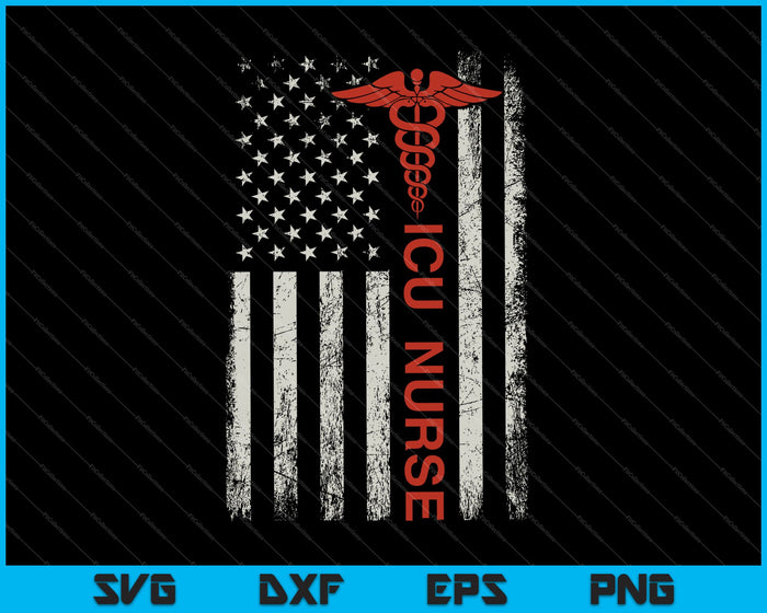 ICU verpleegkundige Amerikaanse vlag SVG PNG snijden afdrukbare bestanden ICU verpleegkundige Amerikaanse vlag SVG PNG snijden afdrukbare bestanden