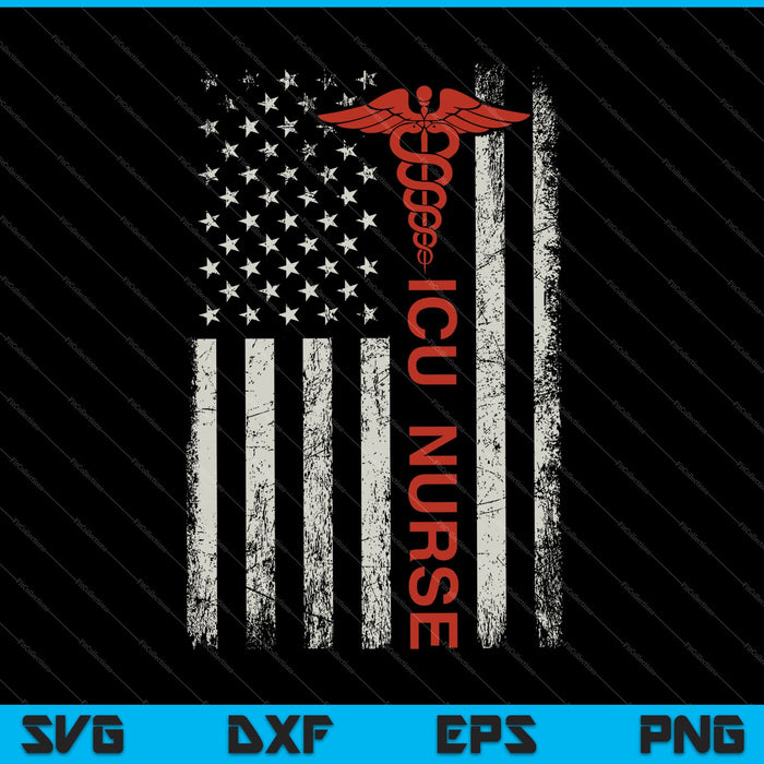 ICU verpleegkundige Amerikaanse vlag SVG PNG snijden afdrukbare bestanden ICU verpleegkundige Amerikaanse vlag SVG PNG snijden afdrukbare bestanden