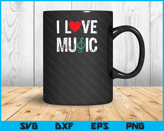 I love music note Svg Cutting Printable Files I love music note Svg Cutting Printable Files