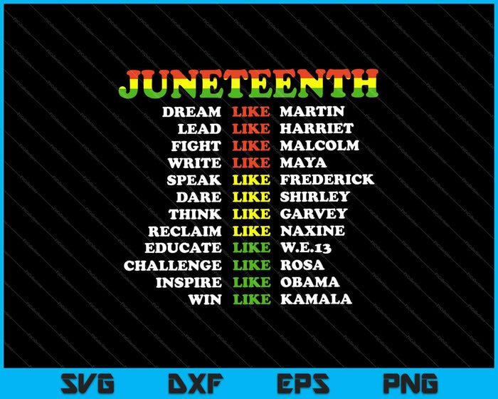 Juneteenth Ancestors Black African Dream Like Leaders SVG PNG Cutting Printable Files Juneteenth Ancestors Black African Dream Like Leaders SVG PNG Cutting Printable Files