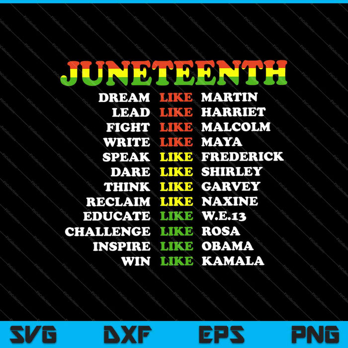 Juneteenth Ancestors Black African Dream Like Leaders SVG PNG Cutting Printable Files Juneteenth Ancestors Black African Dream Like Leaders SVG PNG Cutting Printable Files