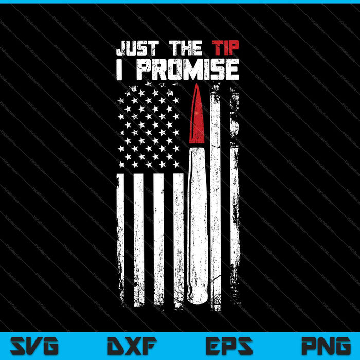 Just The Tip I Promise shirt Veteran US Flag SVG PNG Cutting Printable Files Just The Tip I Promise shirt Veteran US Flag SVG PNG Cutting Printable Files