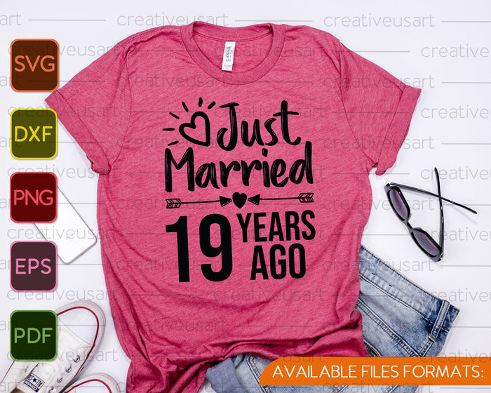 Just Married 19 Years Ago SVG PNG Cutting Printable Files Just Married 19 Years Ago SVG PNG Cutting Printable Files