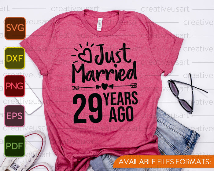 Just Married 29 Years Ago SVG PNG Cutting Printable Files Just Married 29 Years Ago SVG PNG Cutting Printable Files