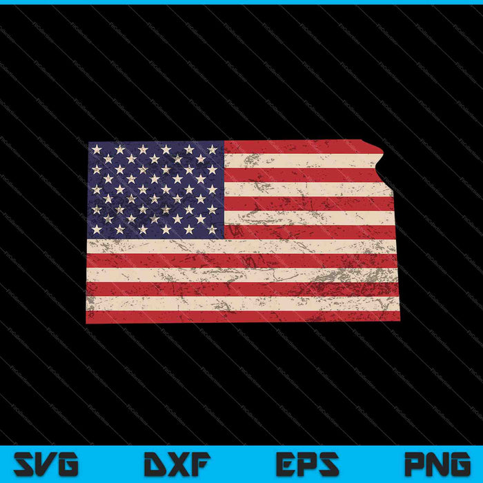 Kansas American Flag Vintage SVG PNG Cutting Printable Files Kansas American Flag Vintage SVG PNG Cutting Printable Files