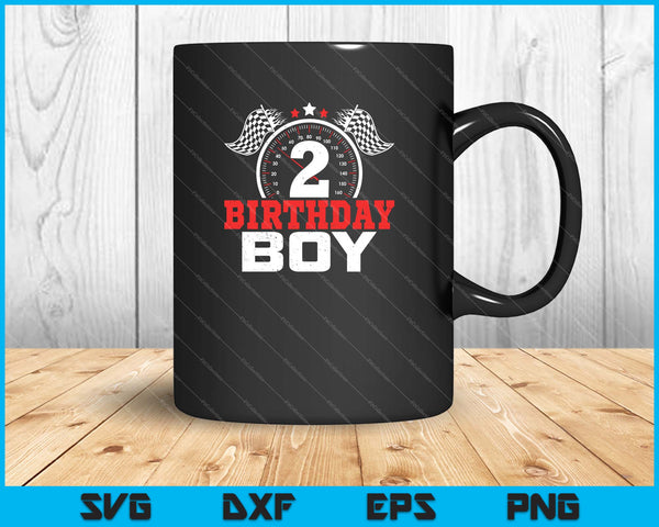 Racing Car Driver 2nd Birthday Boy SVG PNG Cutting Printable Files