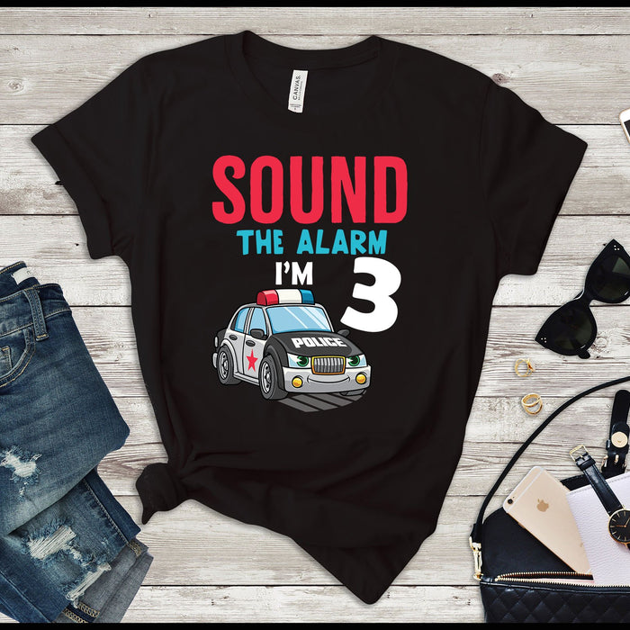 Kids Birthday Boy 3 Years Old Police Car SVG PNG Cutting Printable Files Kids Birthday Boy 3 Years Old Police Car SVG PNG Cutting Printable Files