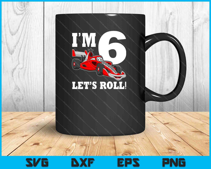 Kids Race Car 6th Birthday Boy Racing Car Driver SVG PNG Cutting Printable Files Kids Race Car 6th Birthday Boy Racing Car Driver SVG PNG Cutting Printable Files