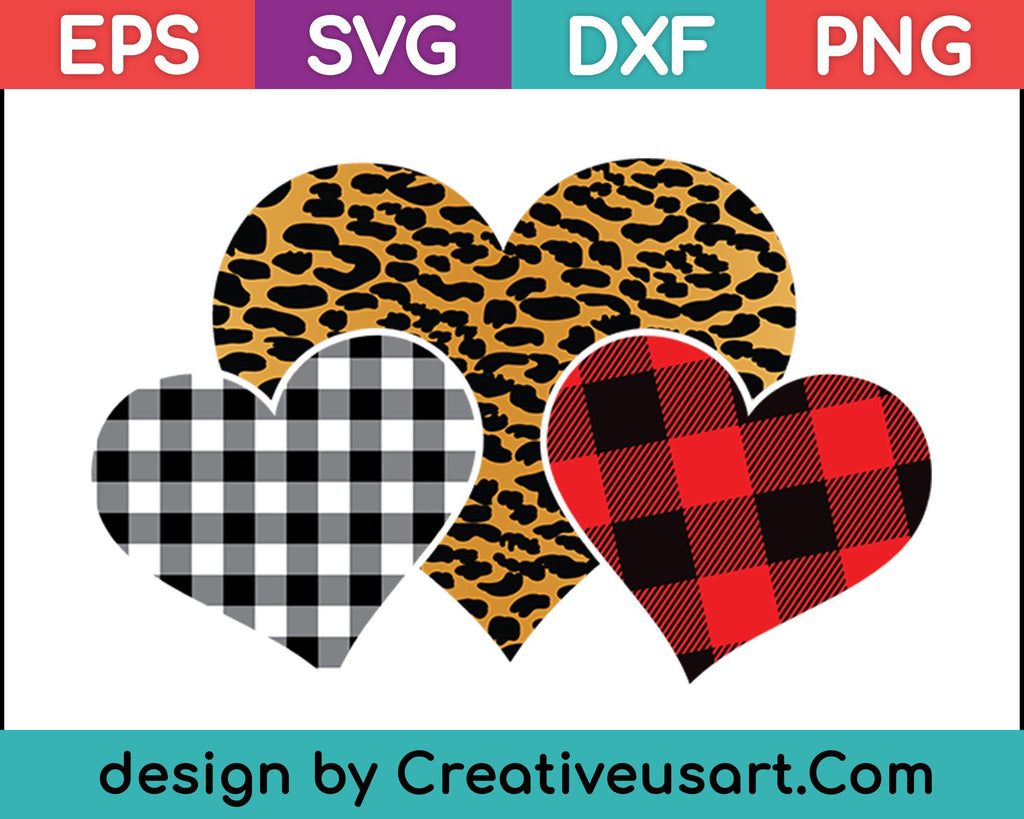 Cool Cheetah Leopard Print Heart Valentine's Day SVG Files – creativeusarts