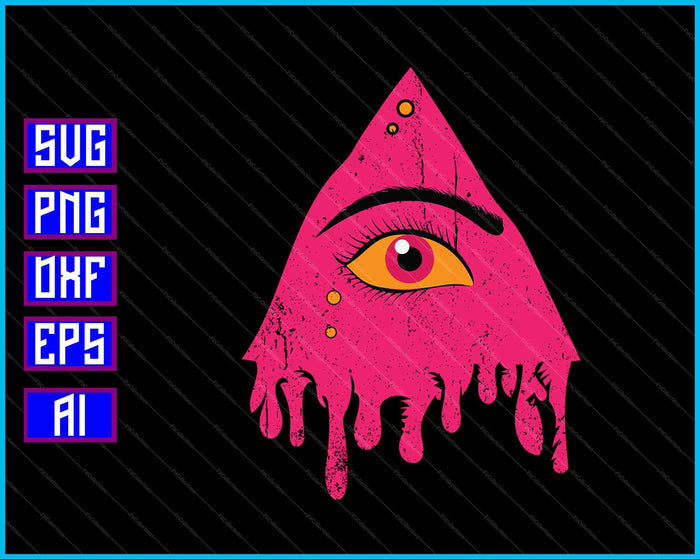 Mutated Melting Eye SVG PNG Cutting Printable Files Mutated Melting Eye SVG PNG Cutting Printable Files