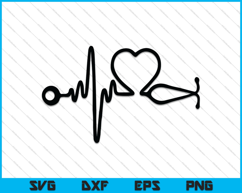 Nurse Heartbeat Love Kansas City Chiefs SVG PNG EPS DXF - Nurse