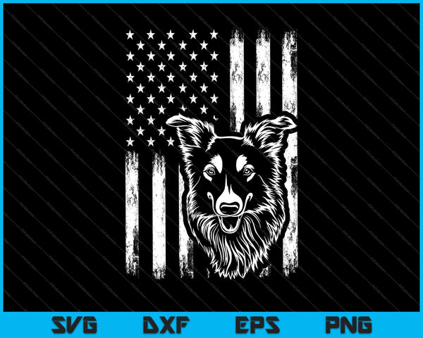 Patriotic German Shepherd AMERICAN FLAG Dog Lover SVG PNG Cutting Printable Files