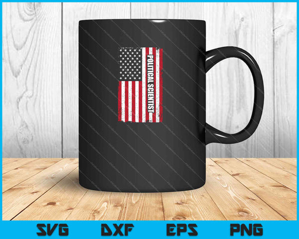 Political Scientist USA Flag SVG PNG Cutting Printable Files