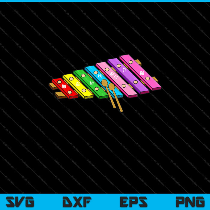 Rainbow Music Xylophone Svg Cutting Printable Files