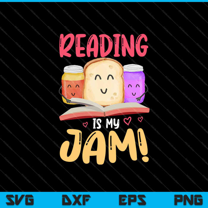 Reading Is My Jam Funny I Love to Read Books Gift SVG PNG Cutting Printable Files Reading Is My Jam Funny I Love to Read Books Gift SVG PNG Cutting Printable Files