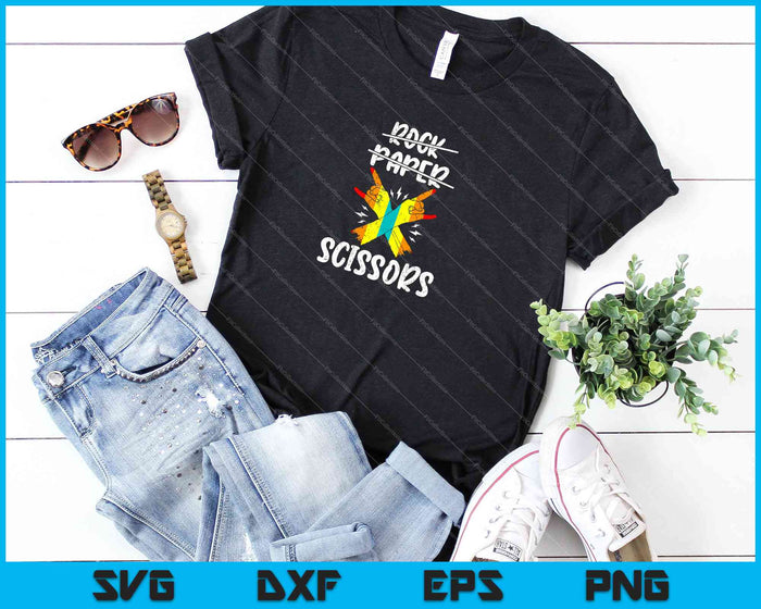 Rock Paper Scissors Rainbow Flag Maglietta SVG PNG Cutting Printable Files Rock Paper Scissors Rainbow Flag Maglietta SVG PNG Cutting Printable Files