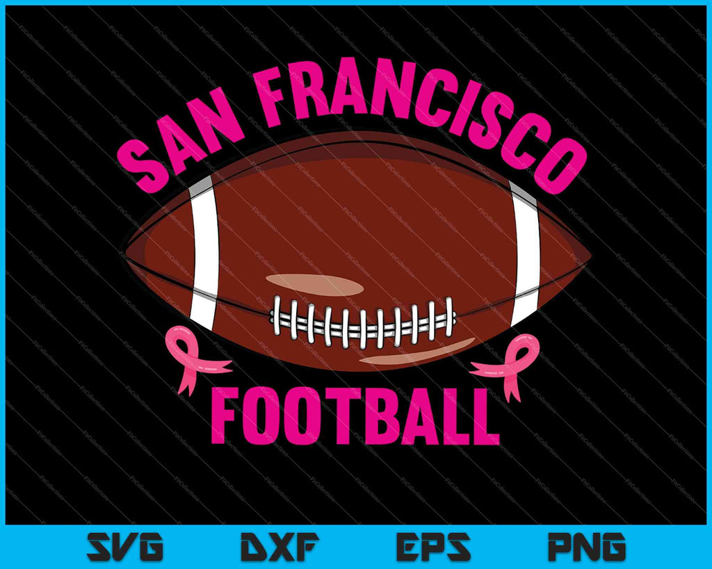 San Francisco 49ers Breast Cancer Ribbon NFL Football Logo