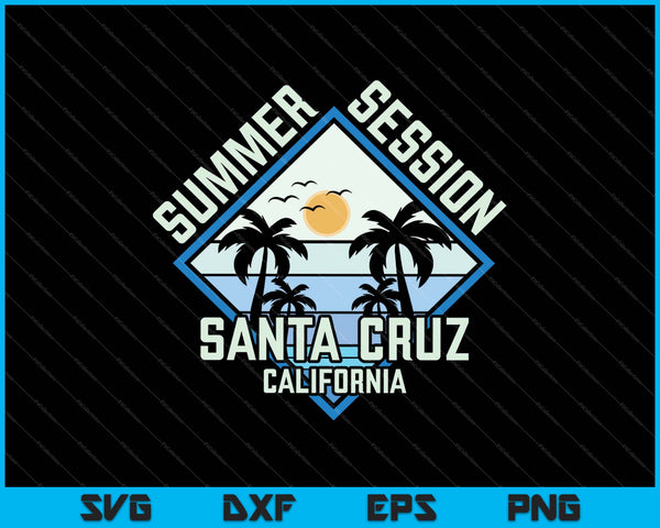 Santa Cruz California Beach Vacation Souvenir SVG PNG Cutting Printable Files