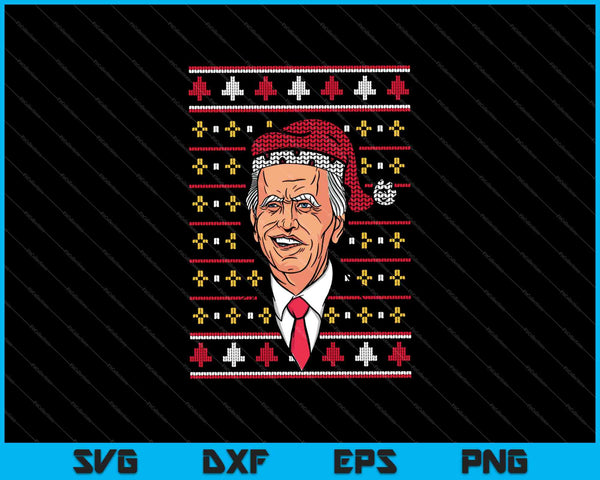 Santa Joe Biden Happy 4 juli Ugly Christmas SVG PNG snijden afdrukbare bestanden