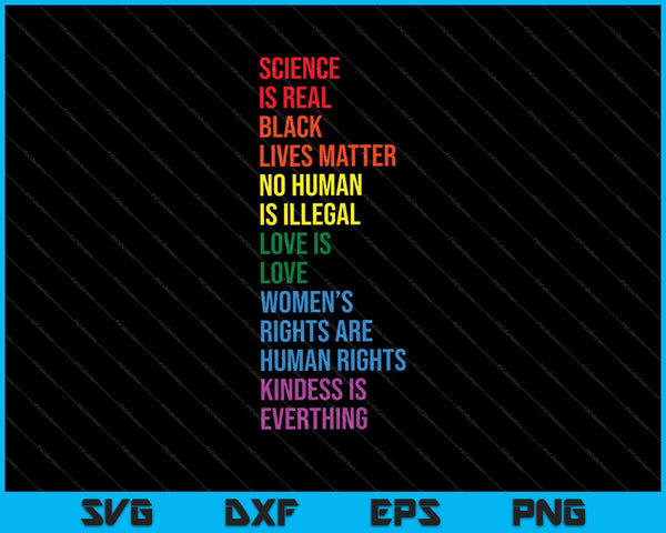 Science is Real Black Lives Matter SVG PNG Cutting Printable Files