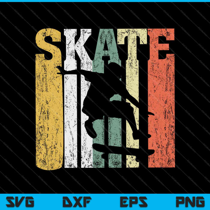 Skate Skateboarder Gift Skateboard Retro SVG PNG Cutting Printable Files