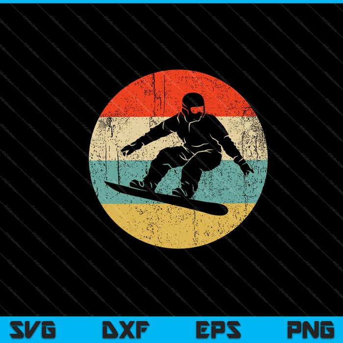 Snowboarding Vintage Retro Snowboarder Svg Cutting Printable Files