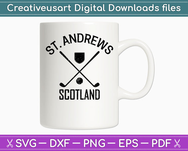 St. Andrews Scotland Golf SVG PNG Cutting Printable Files