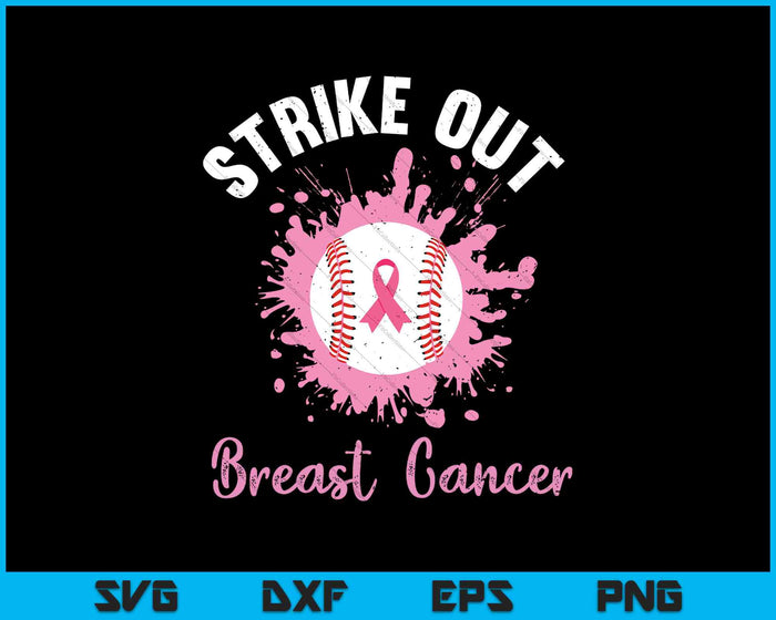 Strike Out Breast Cancer Awareness Baseball Pink Ribbon SVG PNG Cutting Printable Files Strike Out Breast Cancer Awareness Baseball Pink Ribbon SVG PNG Cutting Printable Files