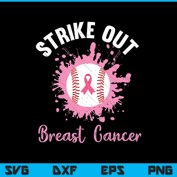 Strike Out Breast Cancer Awareness Baseball Pink Ribbon SVG PNG Cutting Printable Files Strike Out Breast Cancer Awareness Baseball Pink Ribbon SVG PNG Cutting Printable Files