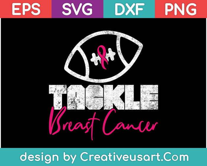 Tackle Breast Cancer Shirt Awareness Football Survivor Gift SVG PNG Cutting Printable Files Tackle Breast Cancer Shirt Awareness Football Survivor Gift SVG PNG Cutting Printable Files