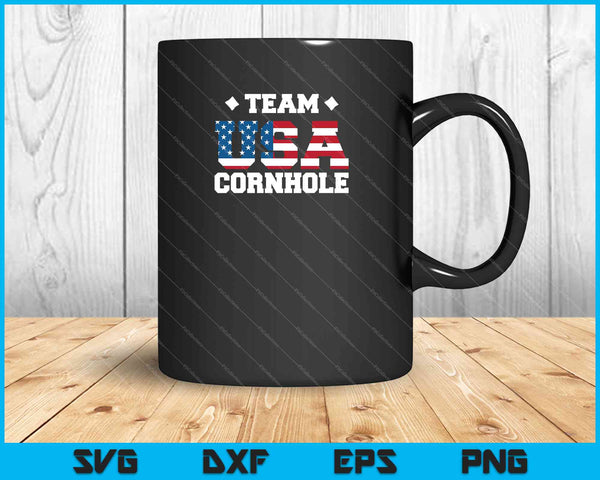 Team USA Cornhole Champion Bean Bag Toss SVG PNG Cutting Printable Files